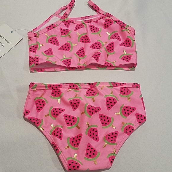Freestyle Swimsuit Girls Size 24 months Toddler Bikini Pink Watermelon - Picture 5 of 6